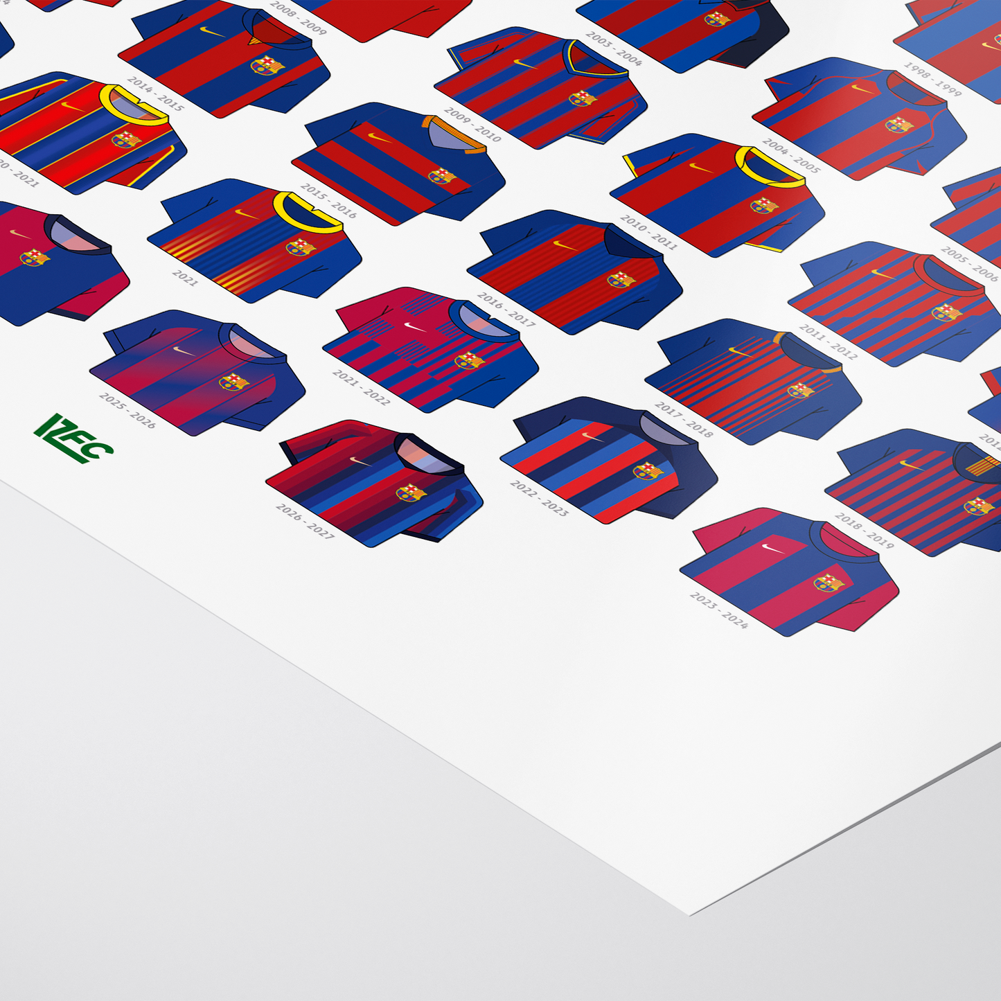 Poster / Camisetas Barcelona 26-27 - Ilustrado por Vector FC