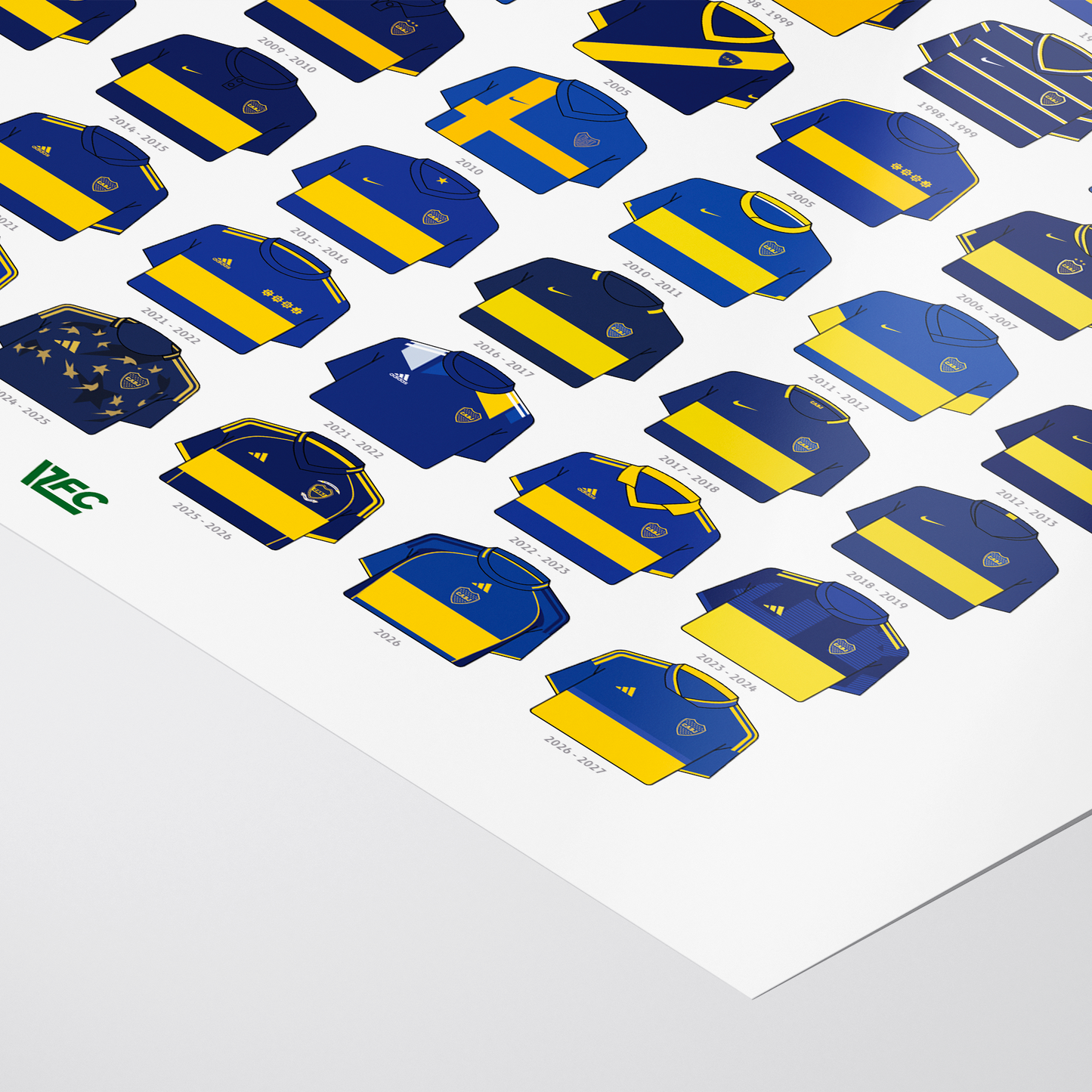Poster / Camisetas Boca Juniors 26-27 - Ilustrado por Vector FC