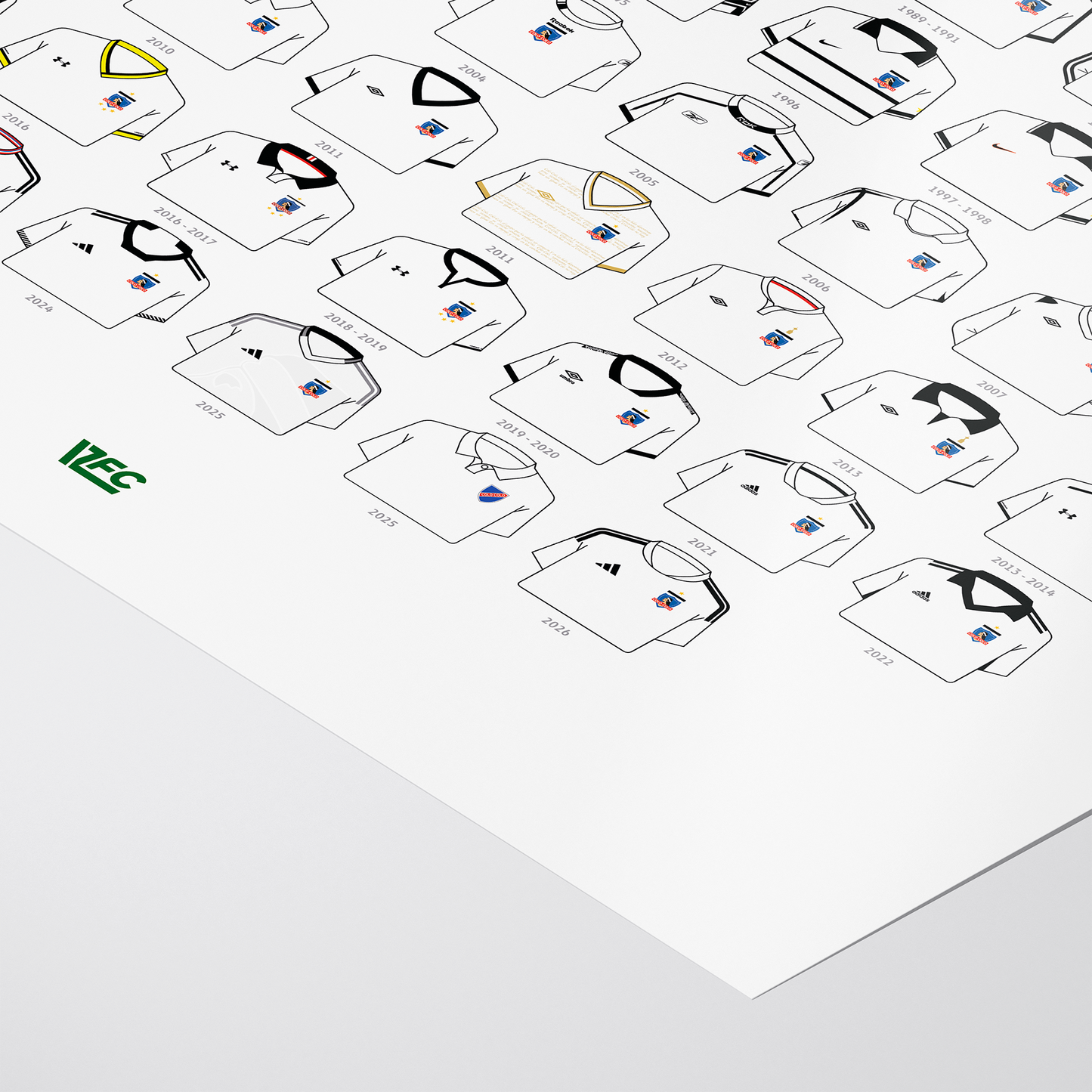 Poster / Camisetas Colo Colo - local 2026 - Ilustrado por Vector FC