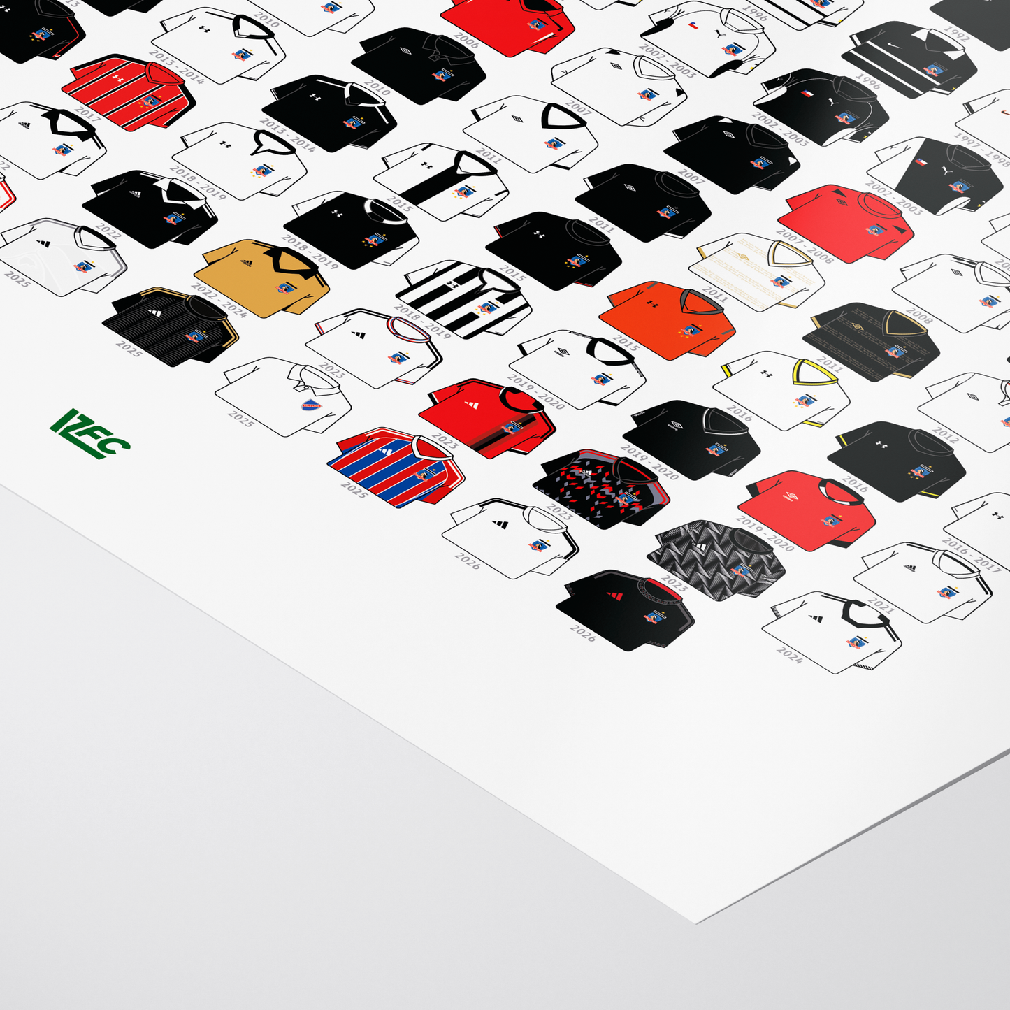 Poster / Camisetas Colo Colo 2026 (todas) - Ilustrado por Vector FC