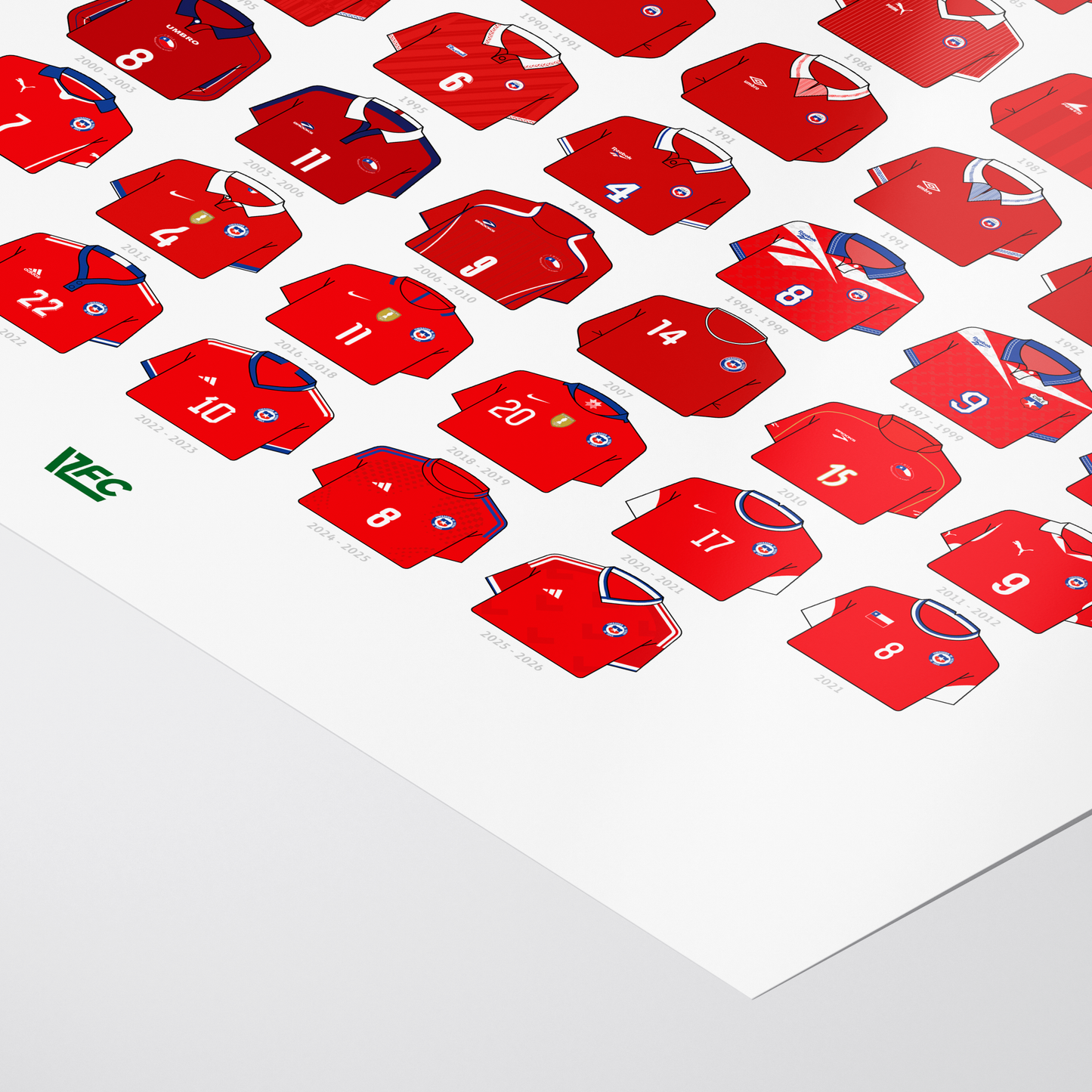 Poster / Camisetas Selección Chilena local 2026