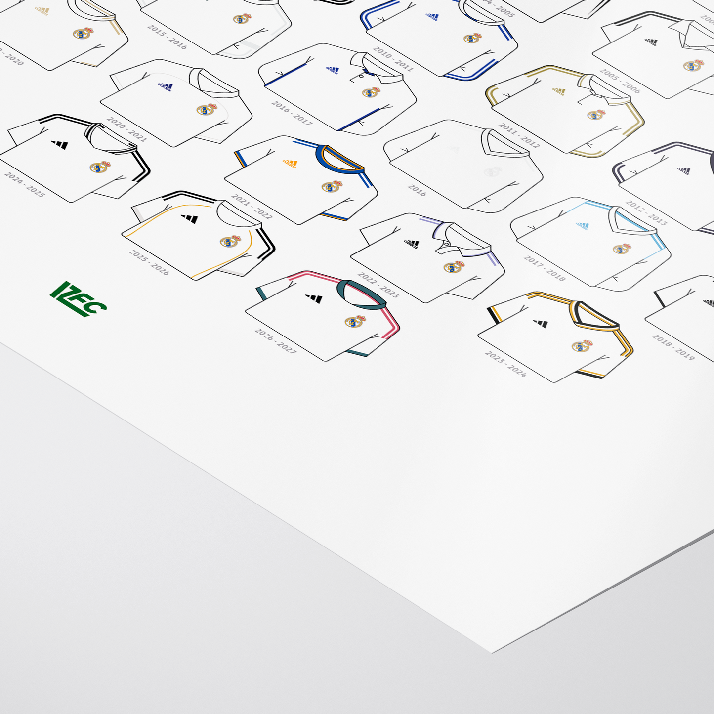 Poster / Camisetas Real Madrid 26-27 - Ilustrado por Vector FC