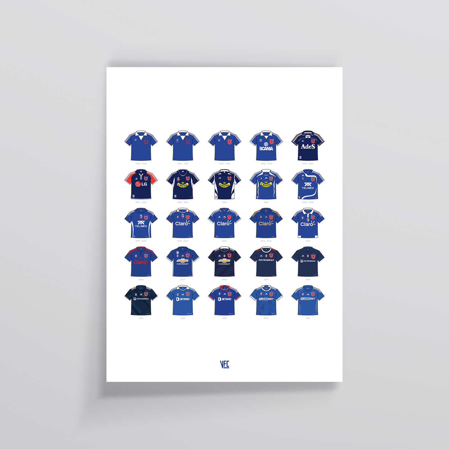 Poster / Camisetas U. de Chile - Adidas