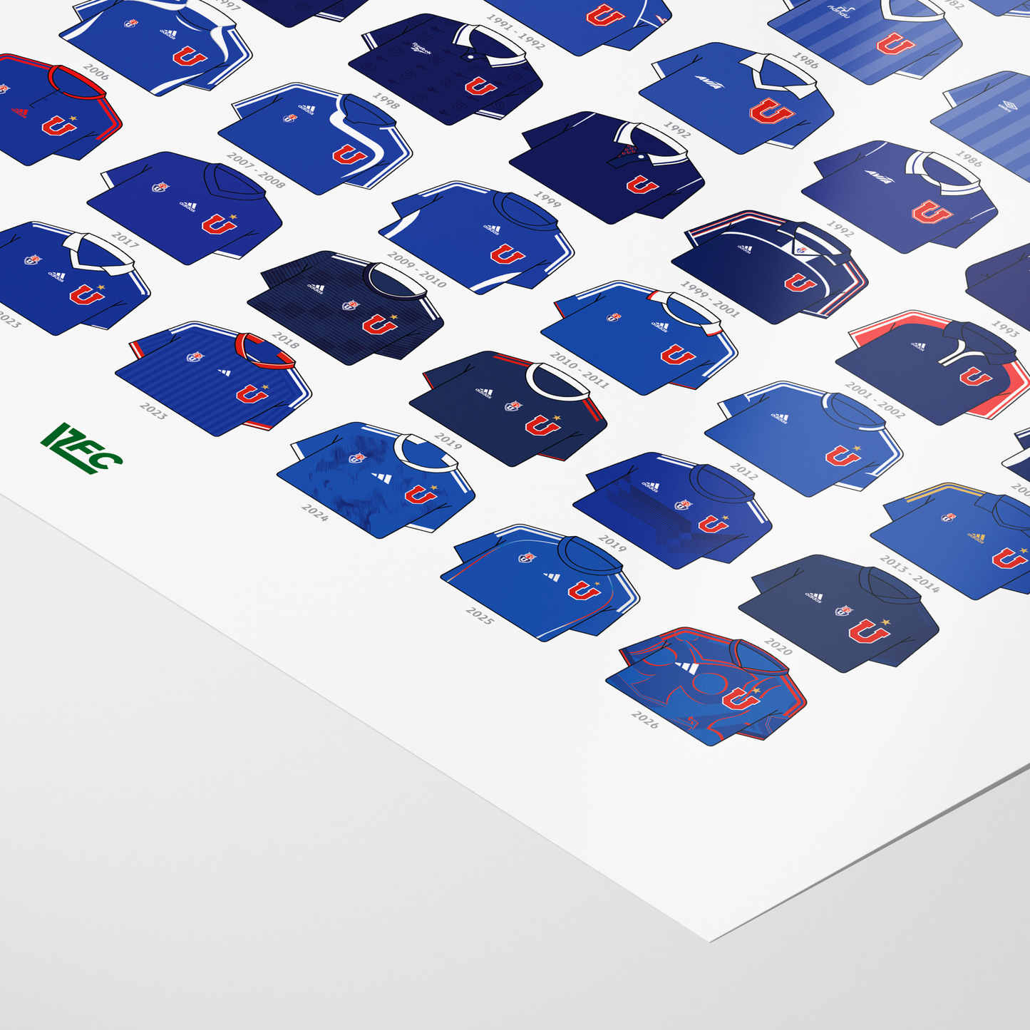 Poster / Camisetas U. de Chile - local 2026 - Ilustrado por Vector FC