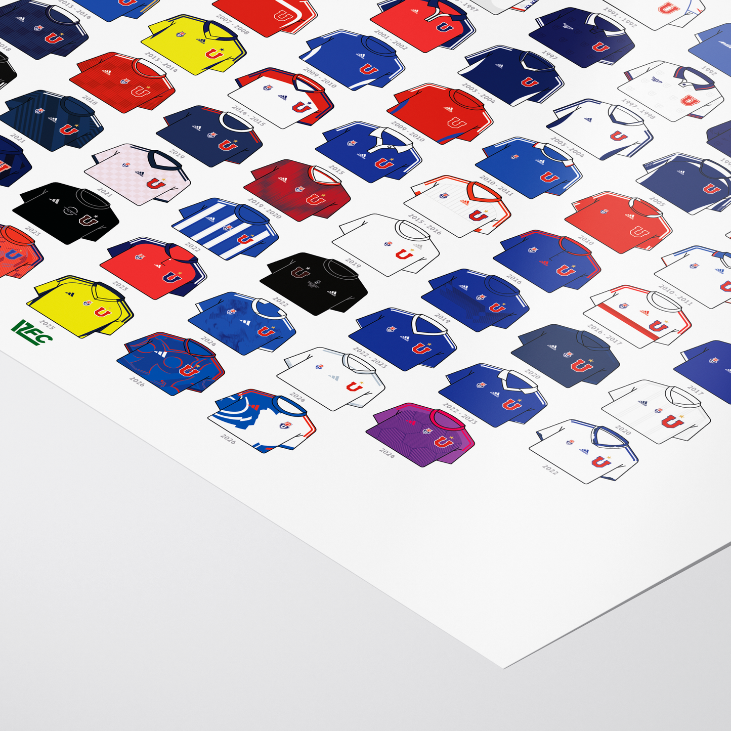 Poster / Camisetas U. de Chile 2026 (todas)
