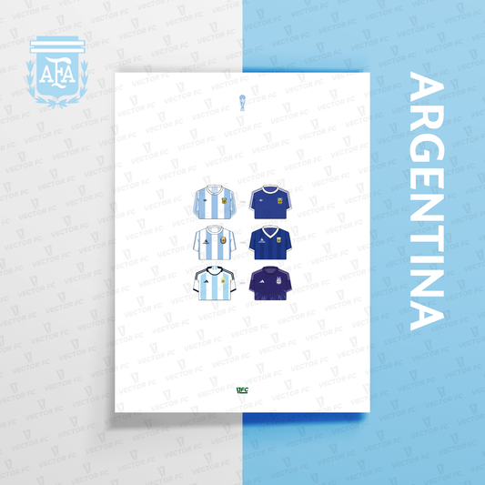 Poster / Camisetas Selección Argentina - Ilustrado por Vector FC