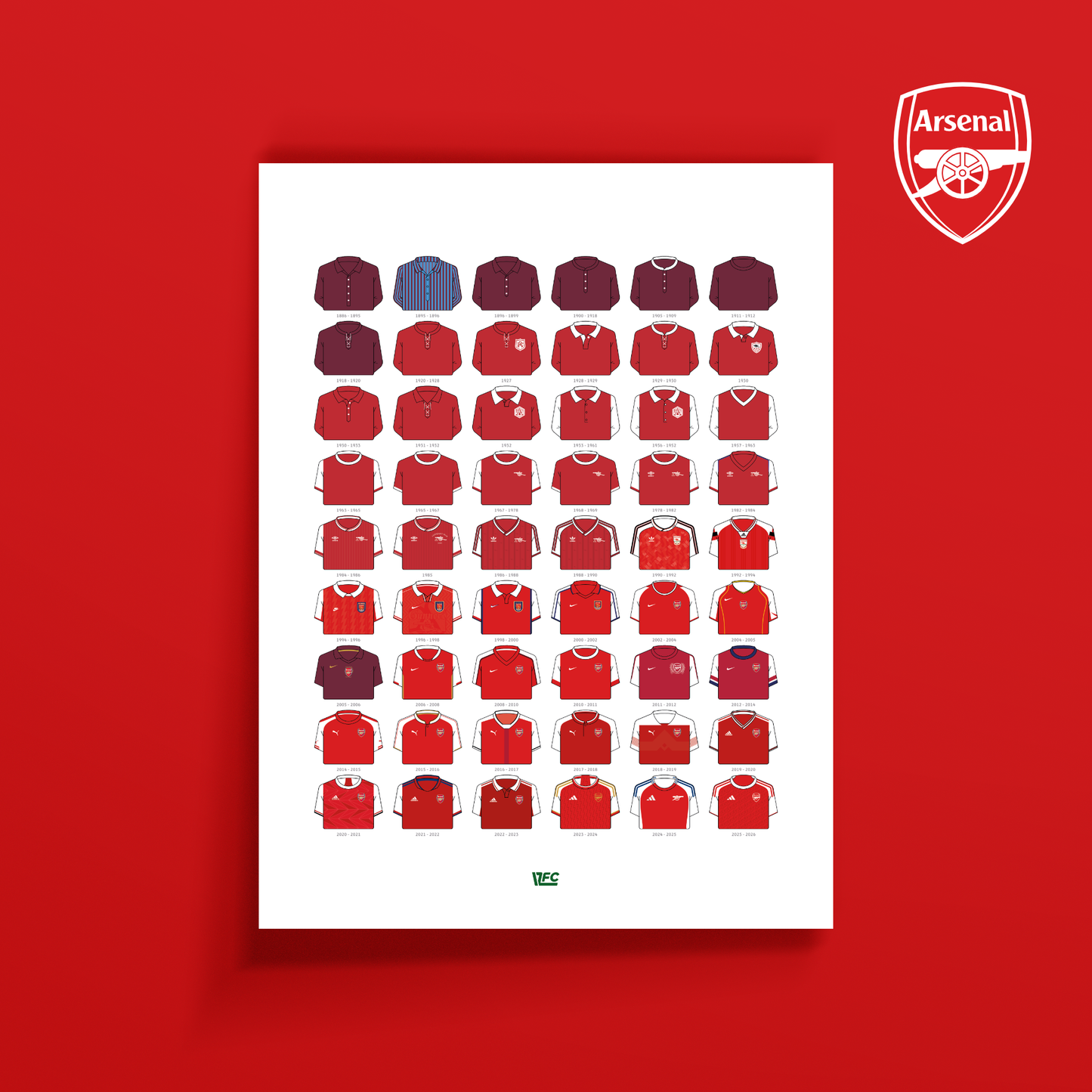 Poster / Camisetas Arsenal FC 2026