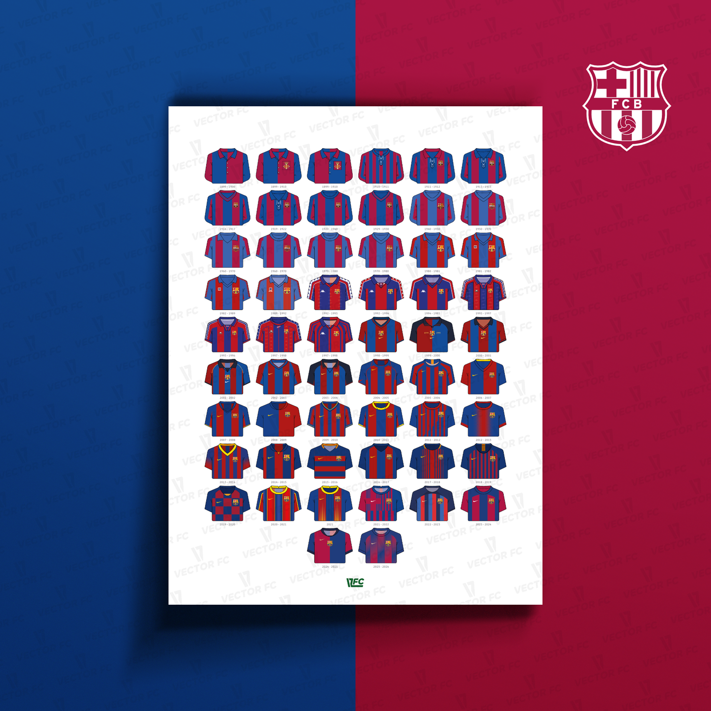 Poster / Camisetas Barcelona 2026 - Ilustrado por Vector FC