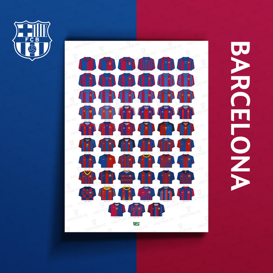 Poster / Camisetas Barcelona 26-27 - Ilustrado por Vector FC