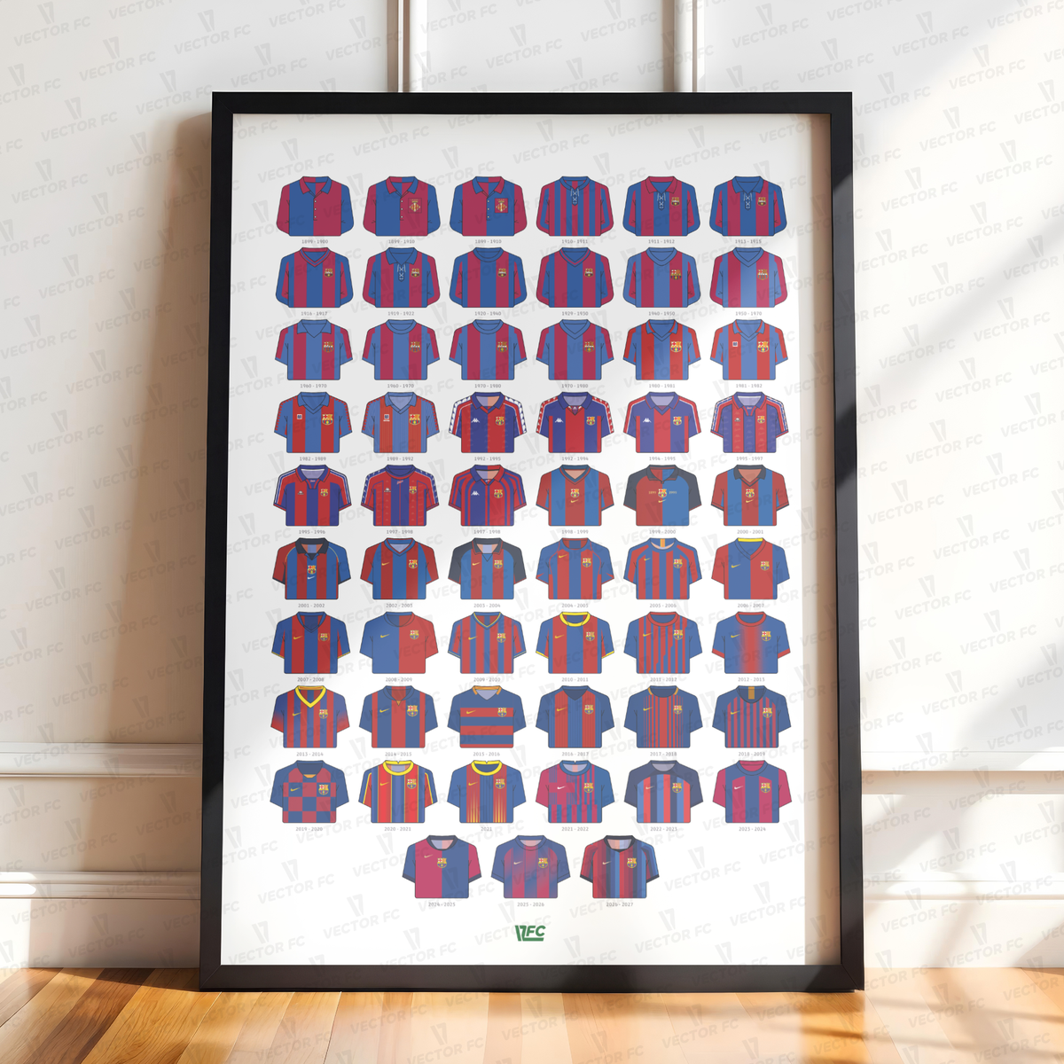Poster / Camisetas Barcelona 26-27 - Ilustrado por Vector FC