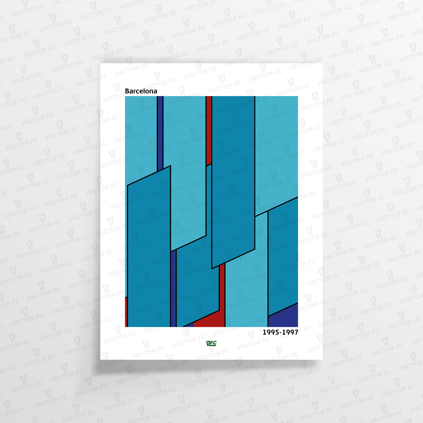 Poster / Barcelona 95-97 - Ilustrado por Vector FC
