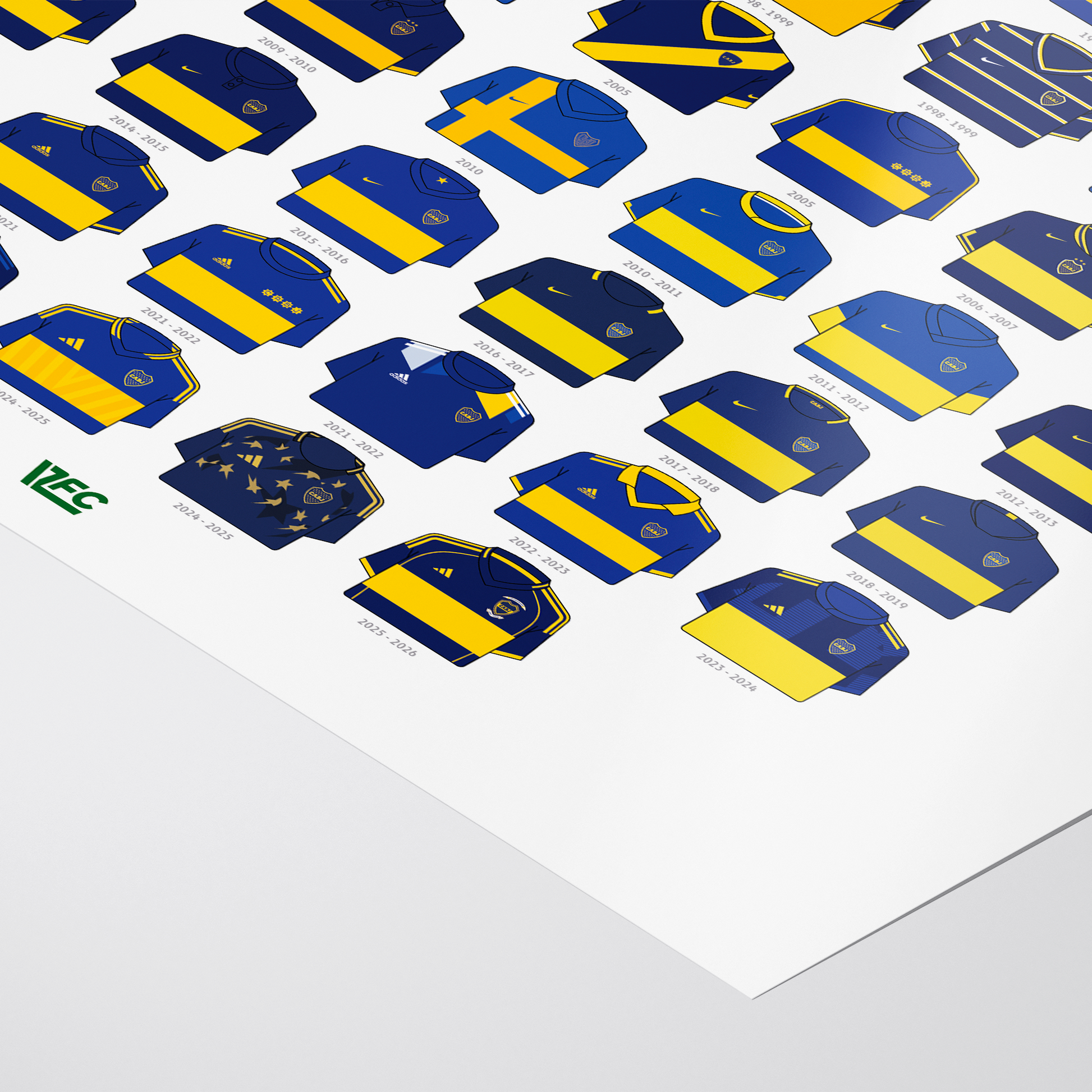 Poster / Camisetas Boca Juniors 2026 - Ilustrado por Vector FC