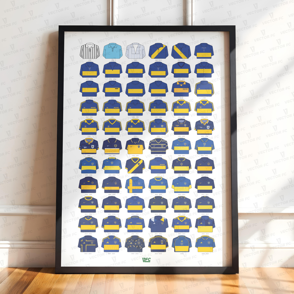 Poster / Camisetas Boca Juniors 26-27 - Ilustrado por Vector FC