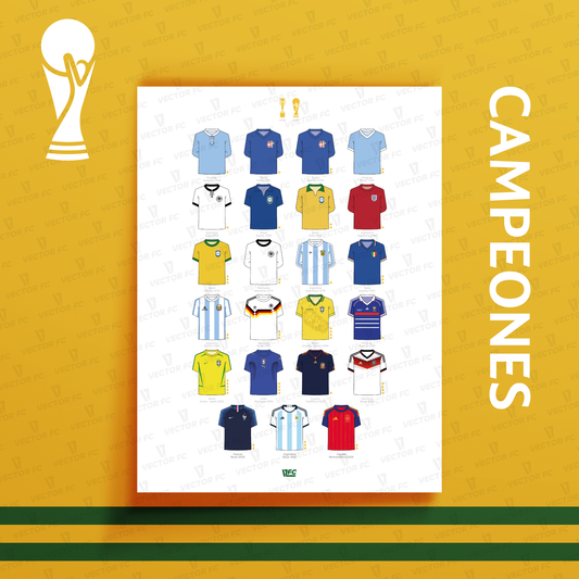 Poster / Camisetas Campeones del Mundo - Ilustrado por Vector FC