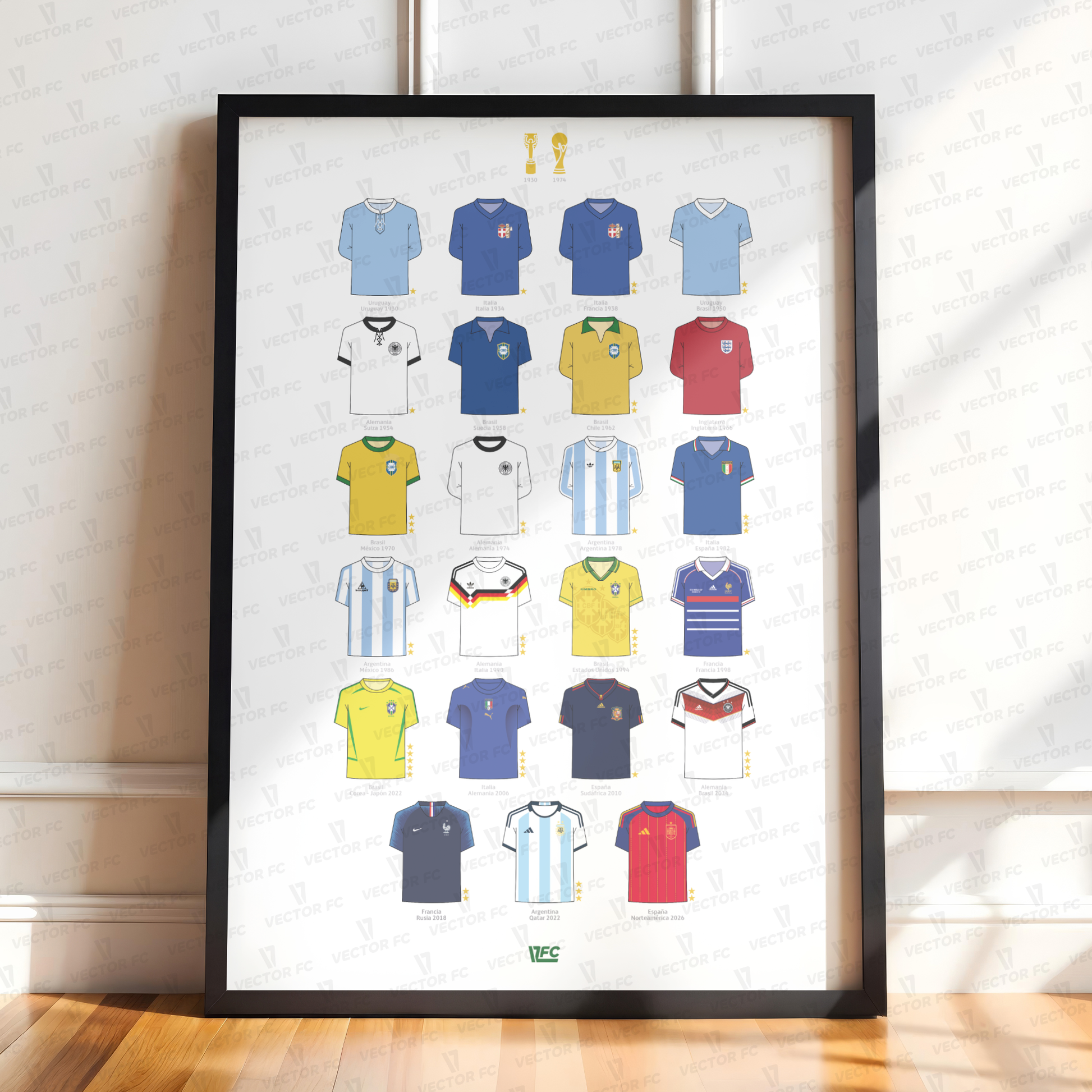 Poster / Camisetas Campeones del Mundo - Ilustrado por Vector FC