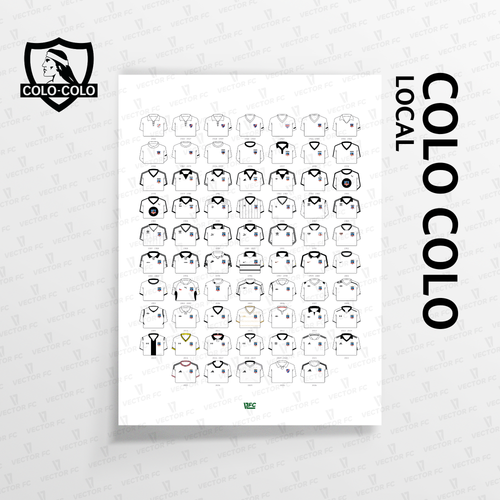 Poster / Camisetas Colo Colo - local 2026 - Ilustrado por Vector FC