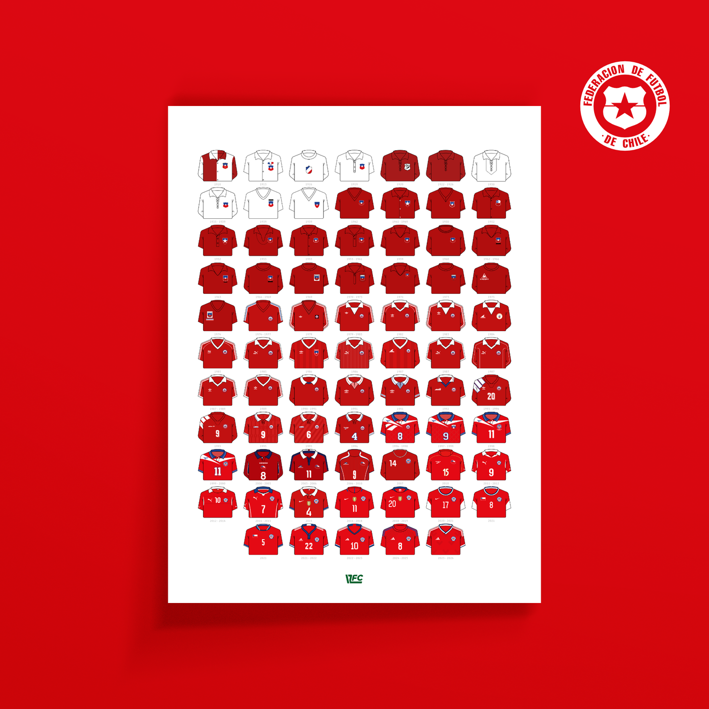 Poster / Camisetas Selección Chilena local 2026