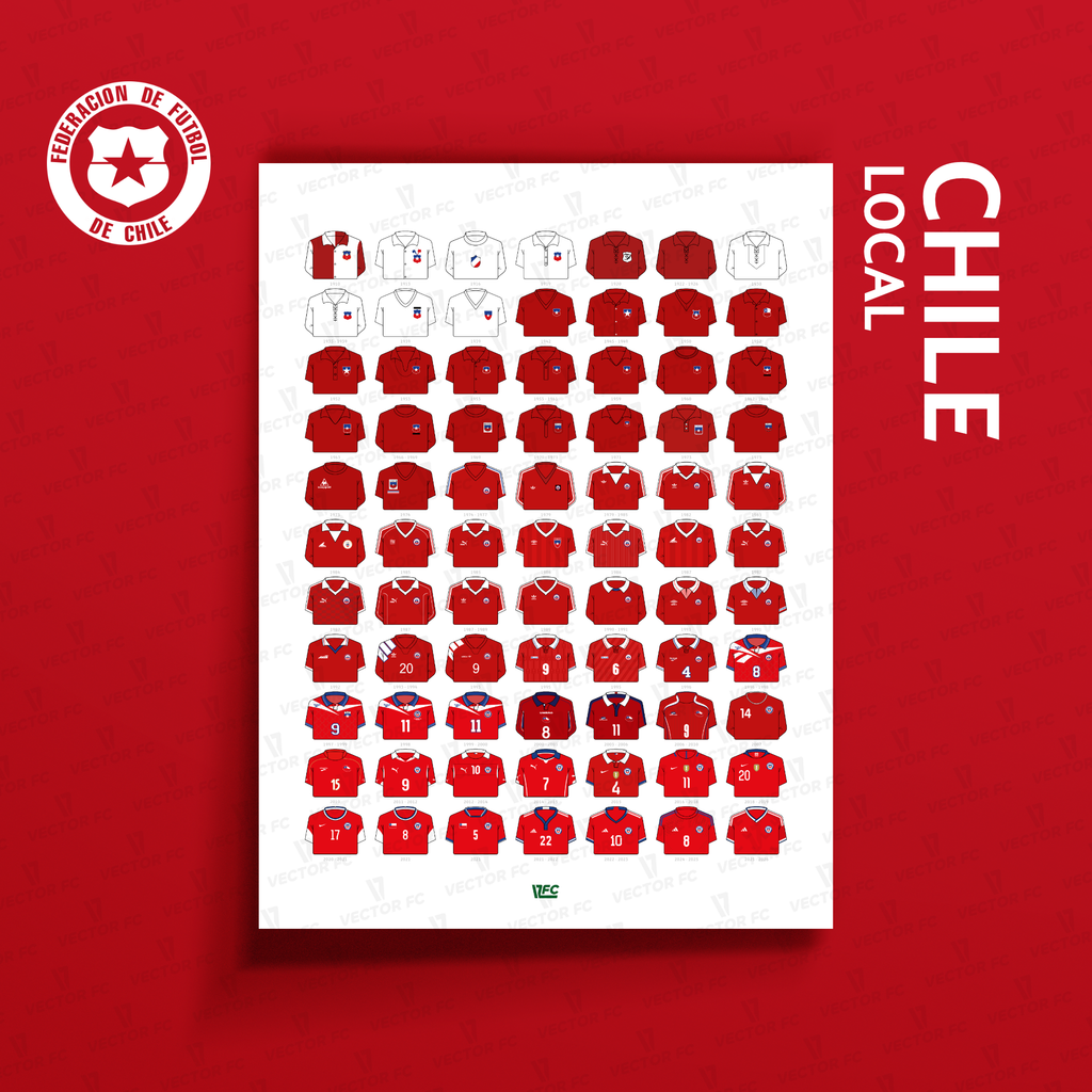Poster / Camisetas Selección Chilena - local 2026 - Ilustrado por Vector FC