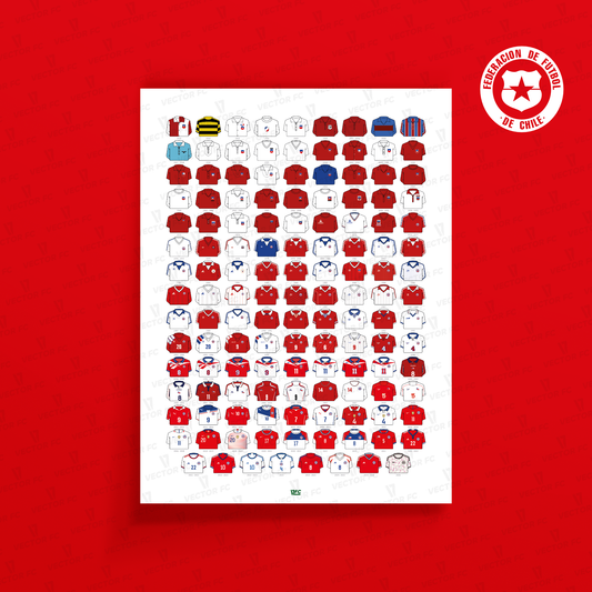 Poster / Camisetas Selección Chilena 2026 (todas) - Ilustrado por Vector FC
