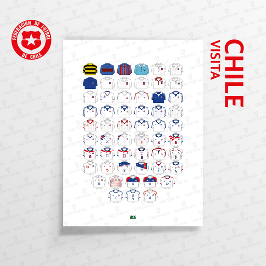 Poster / Camisetas Selección Chilena visita 2026 - Ilustrado por Vector FC