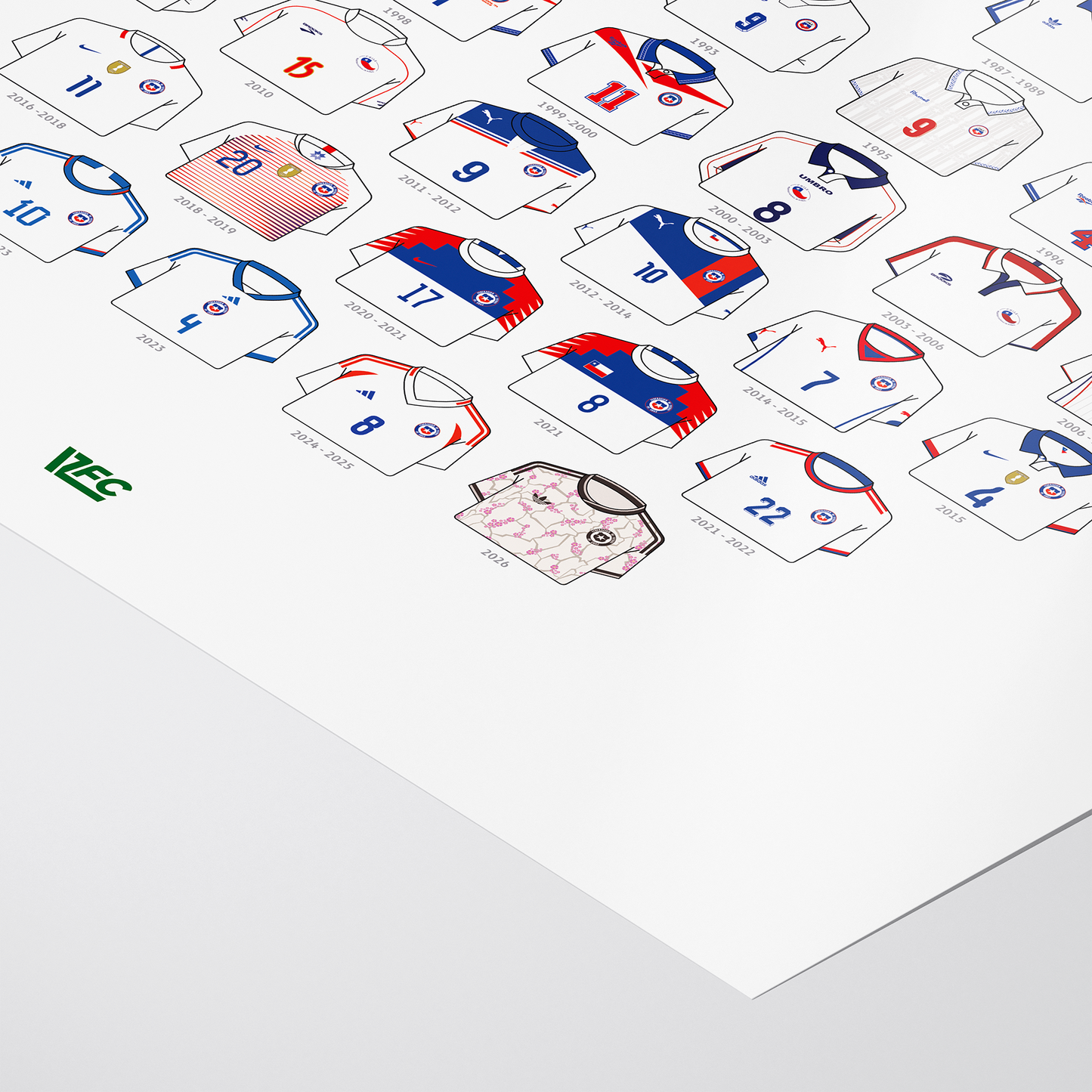 Poster / Camisetas Selección Chilena visita 2026 - Ilustrado por Vector FC