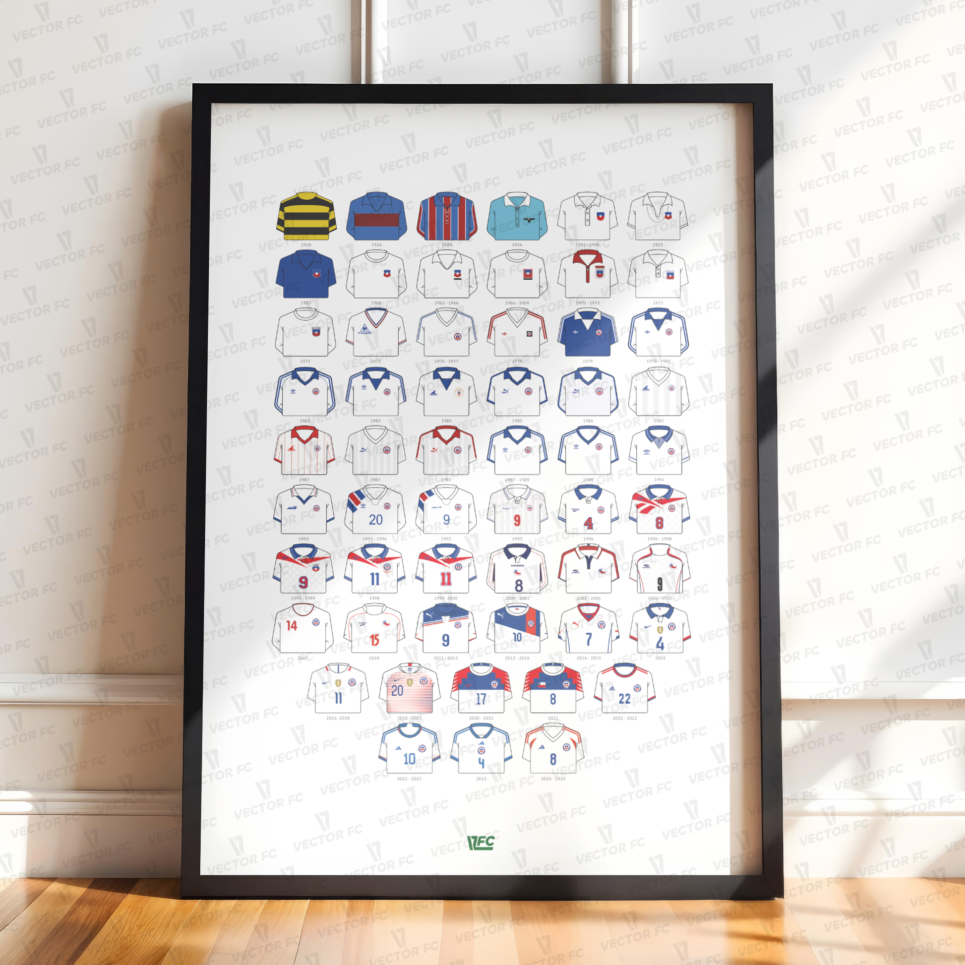 Poster / Camisetas Selección Chilena visita 2026 - Ilustrado por Vector FC
