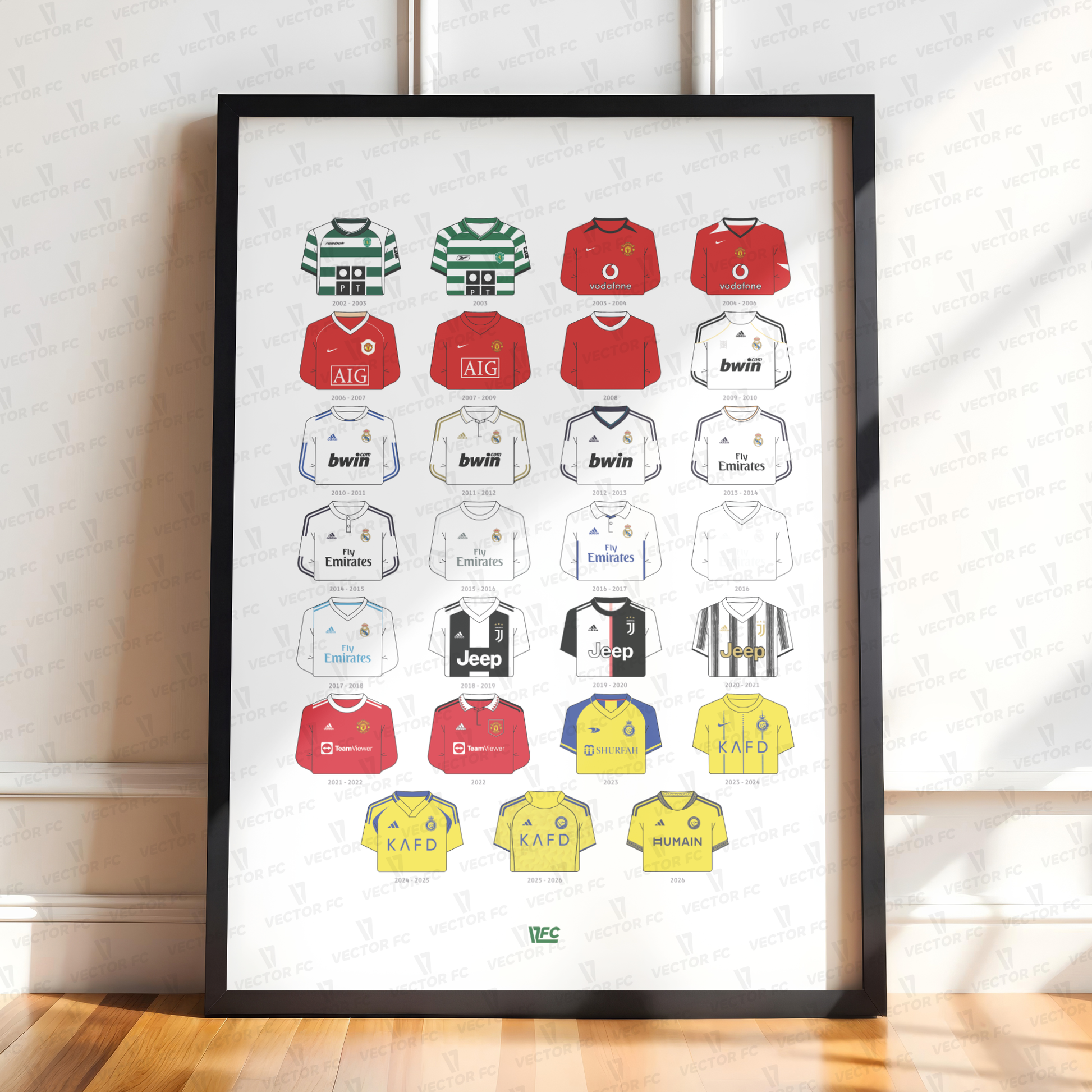 Poster / Camisetas Cristiano Ronaldo - Ilustrado por Vector FC