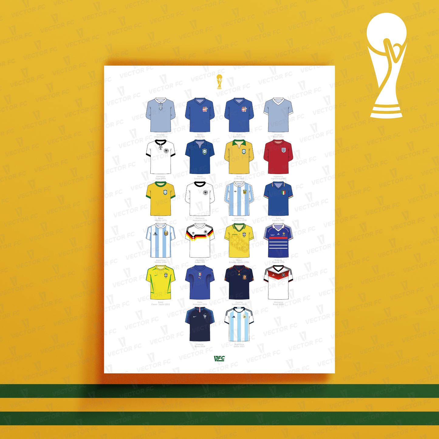Poster / Camisetas Campeones del Mundo - Ilustrado por Vector FC