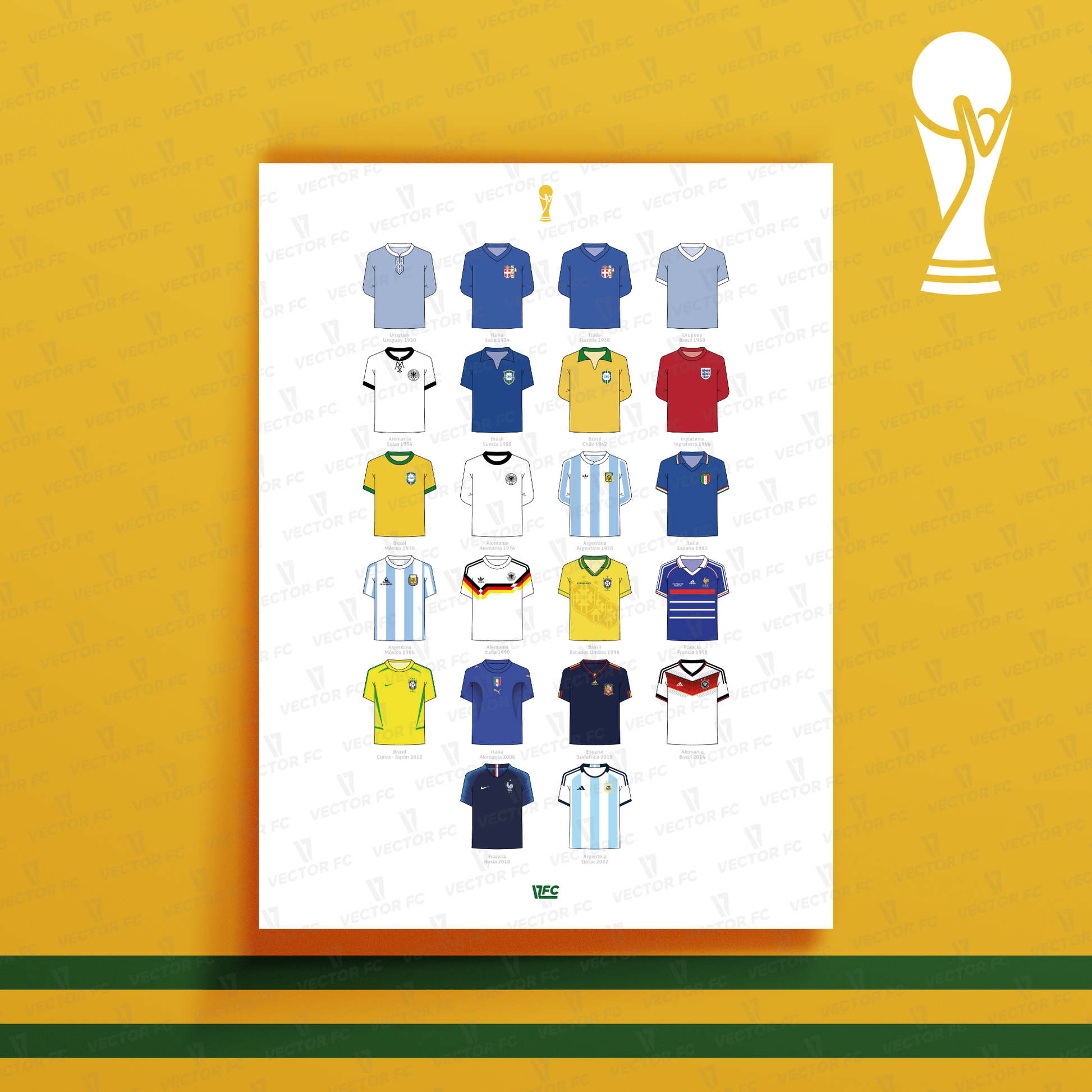 Poster / Camisetas Campeones del Mundo - Ilustrado por Vector FC