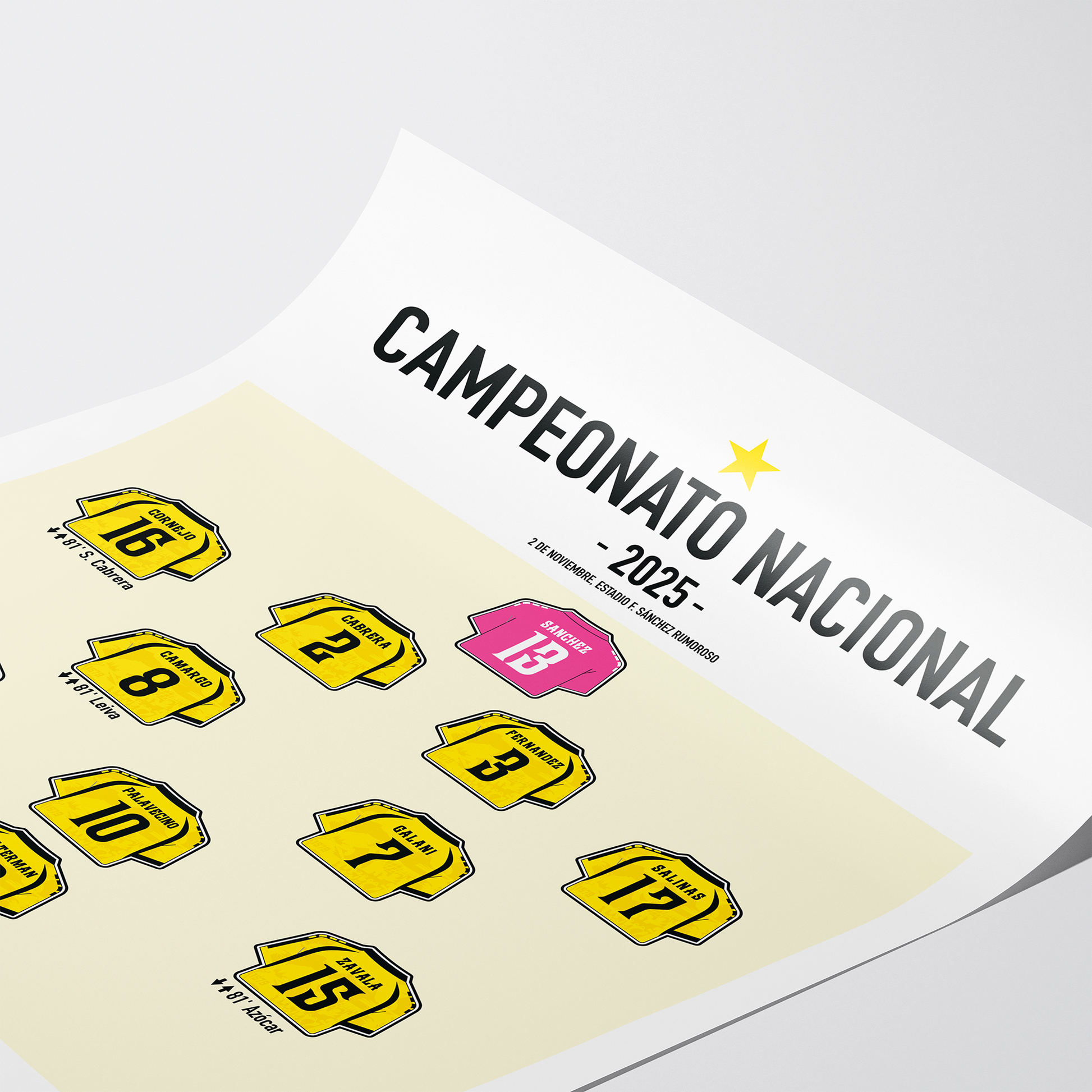 Poster / Coquimbo Unido Campeón 2025 - Ilustrado por Vector FC