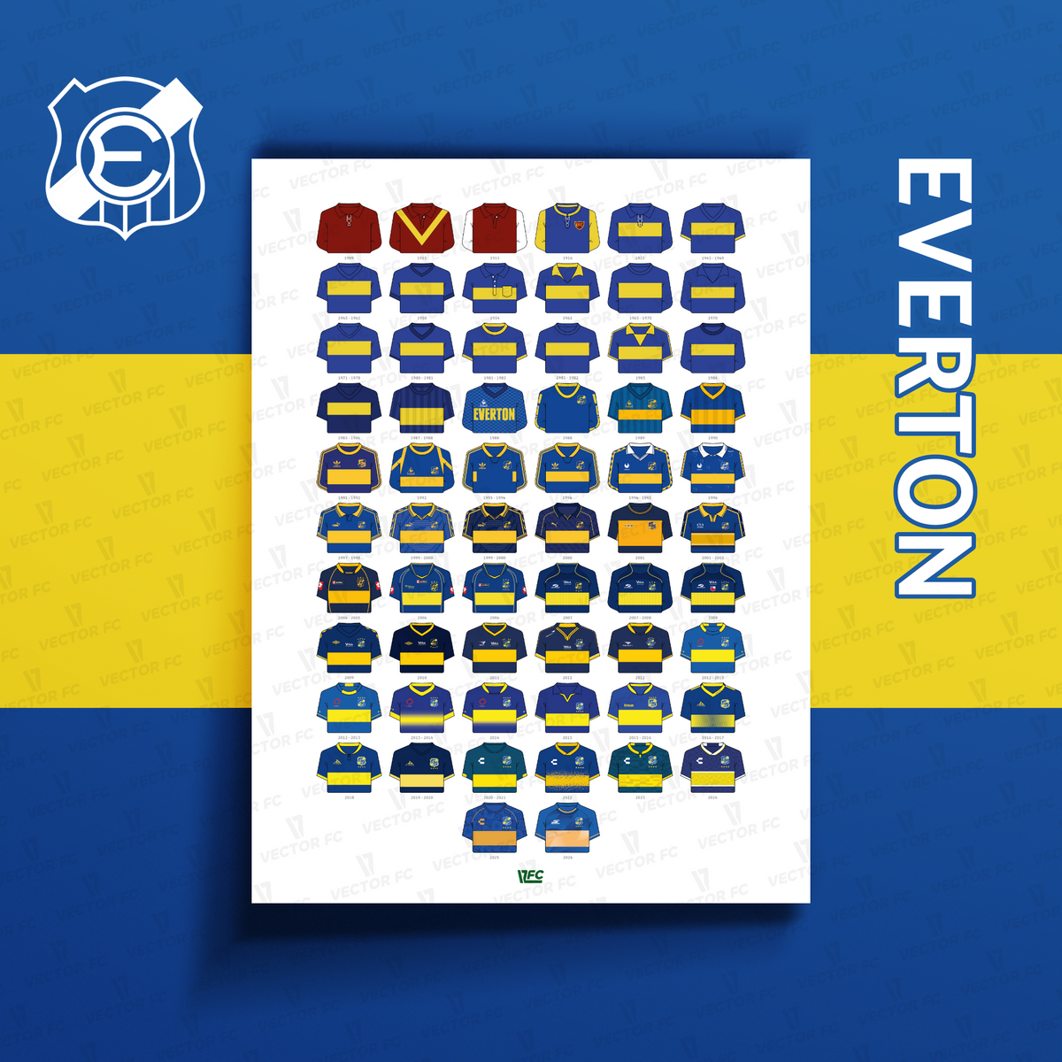 Poster / Camisetas Everton 2026 - Ilustrado por Vector FC