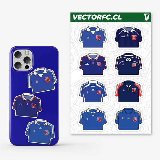 Lámina stickers / Camisetas U. de Chile local - Ilustrado por Vector FC