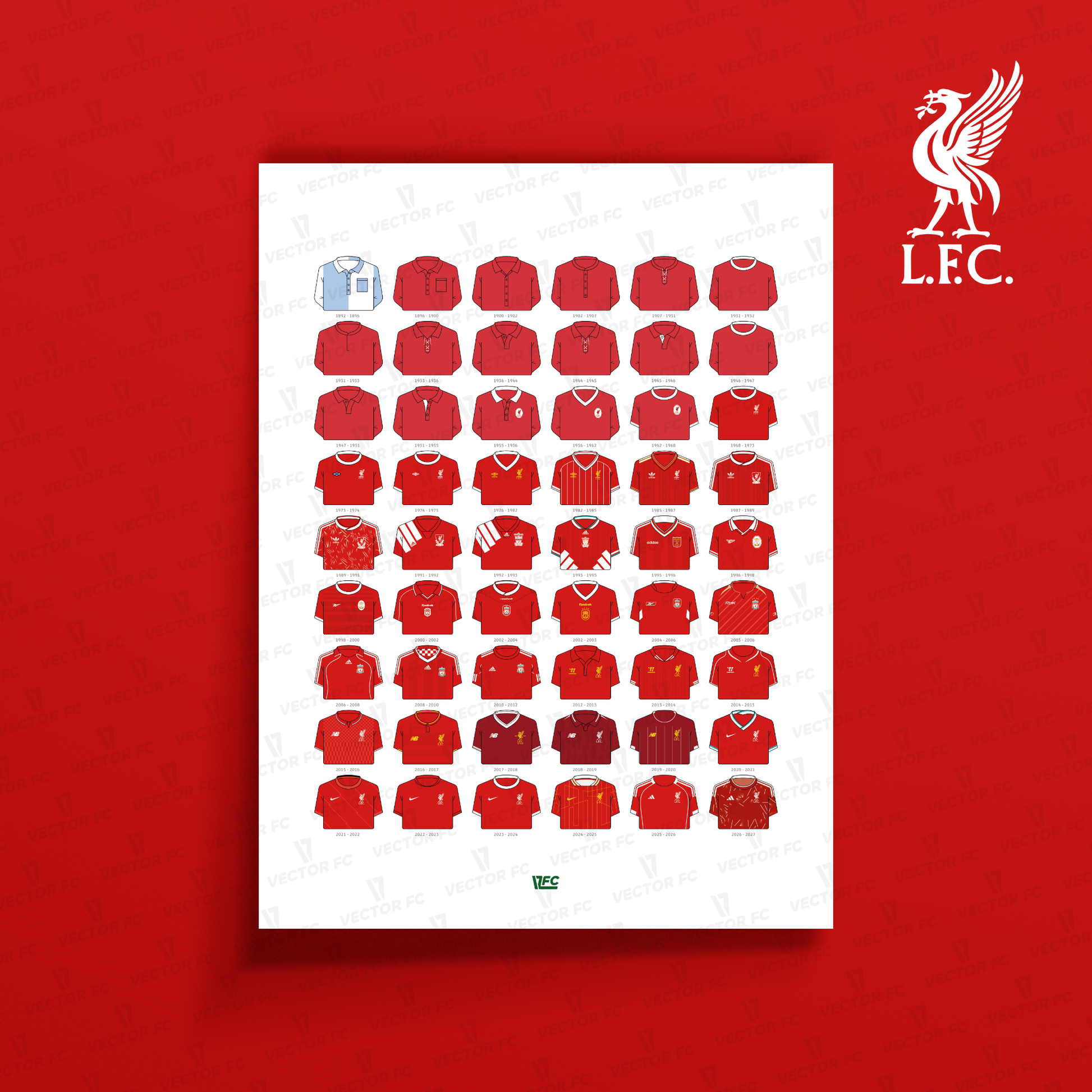 Poster / Camisetas Liverpool FC 26-27 - Ilustrado por Vector FC