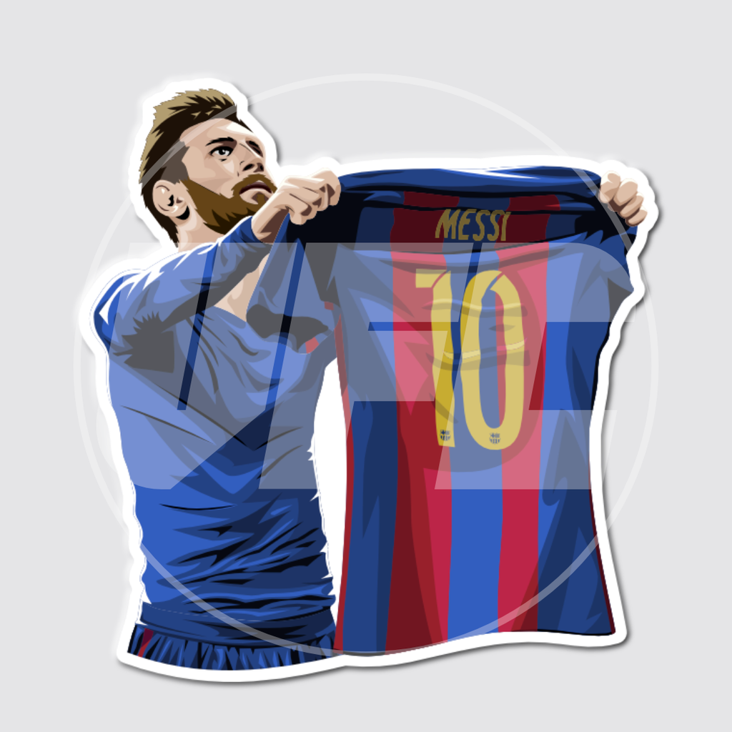 Sticker / Lionel Messi Barcelona - Ilustrado por Vector FC