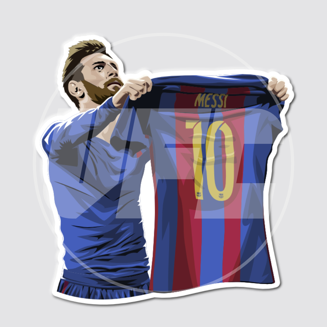 Sticker / Lionel Messi Barcelona - Ilustrado por Vector FC