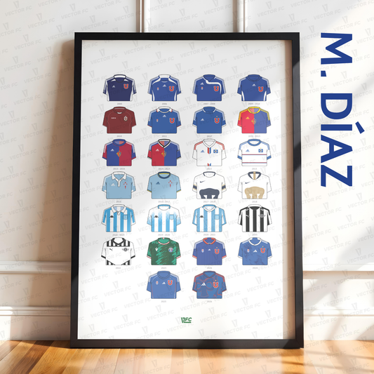 Poster / Camisetas Marcelo Díaz - Ilustrado por Vector FC