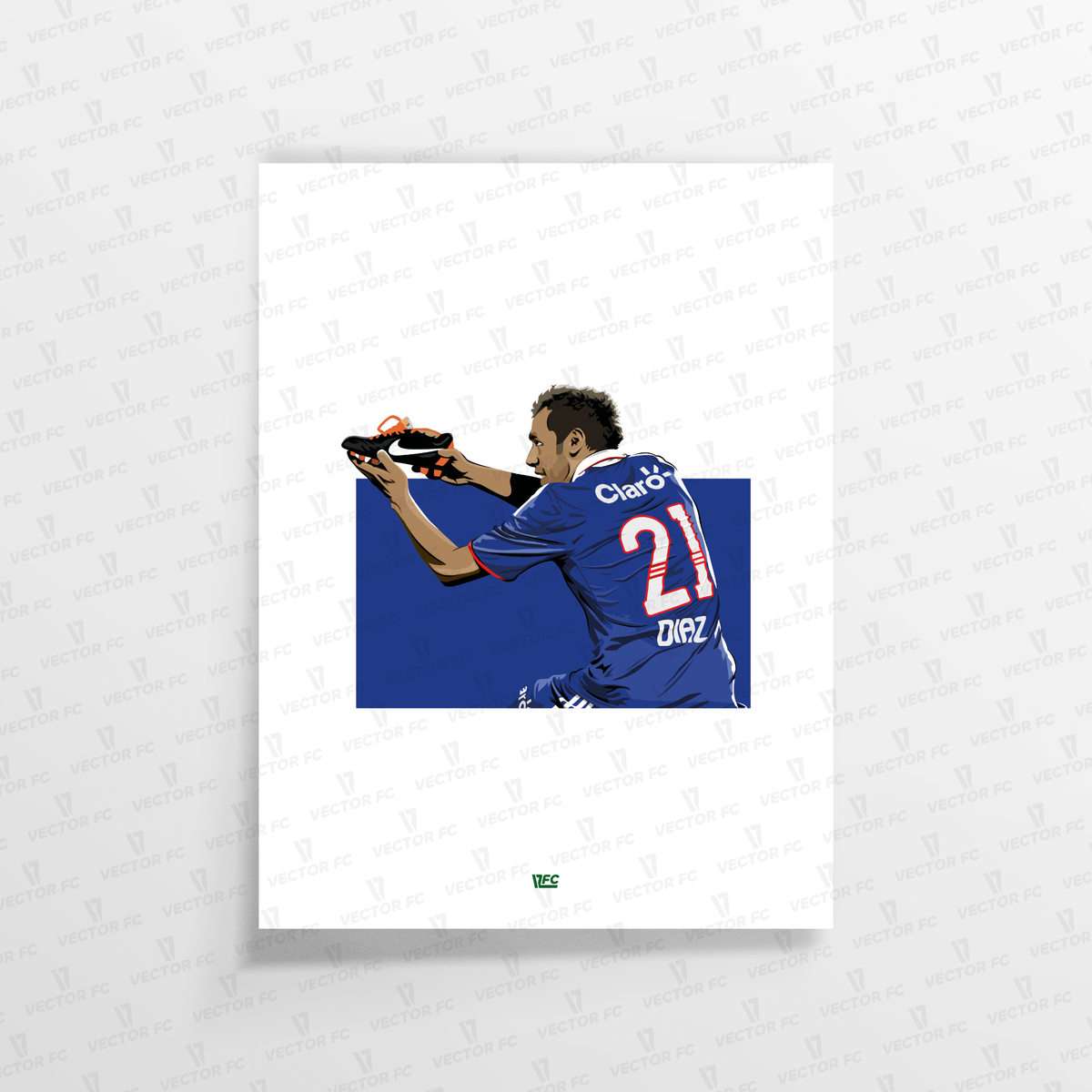 Poster / Marcelo Díaz - Ilustrado por Vector FC