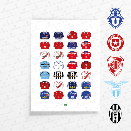 Poster / Camisetas Marcelo Salas - Ilustrado por Vector FC