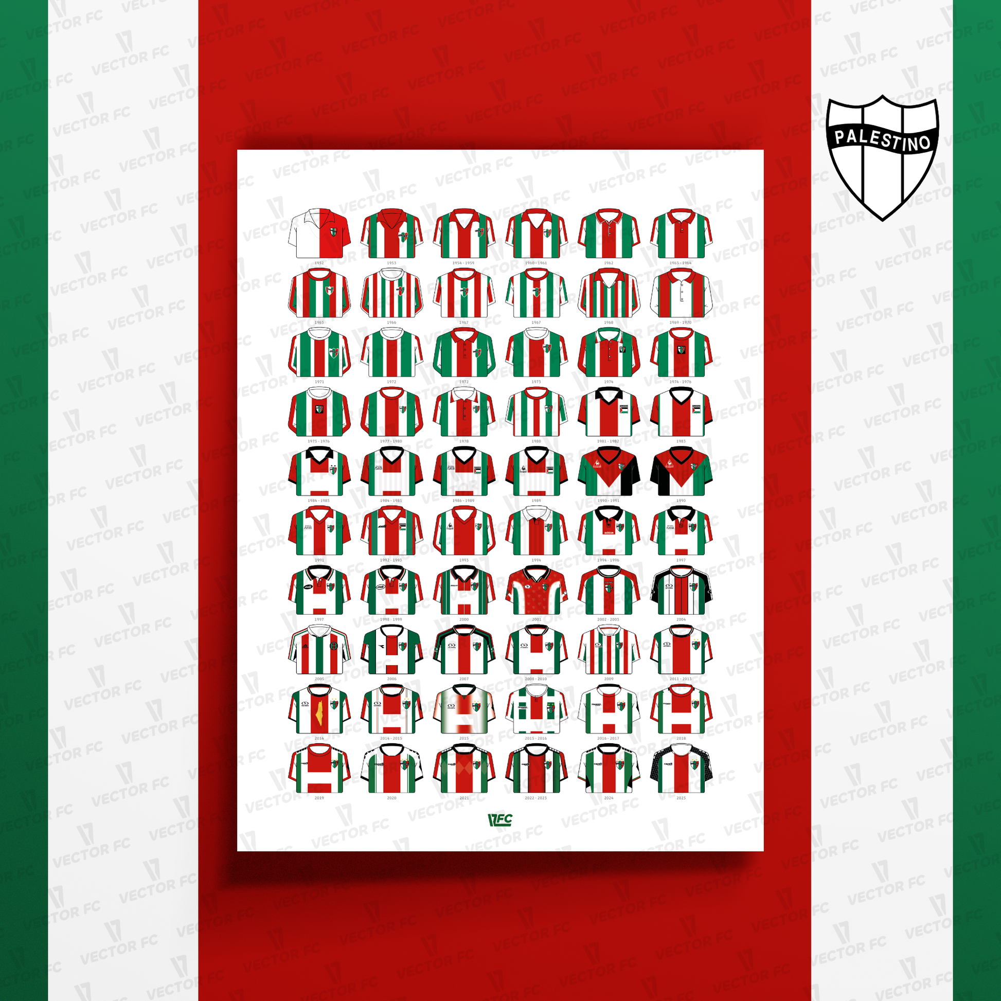Poster / Camisetas Palestino 2025 - Ilustrado por Vector FC