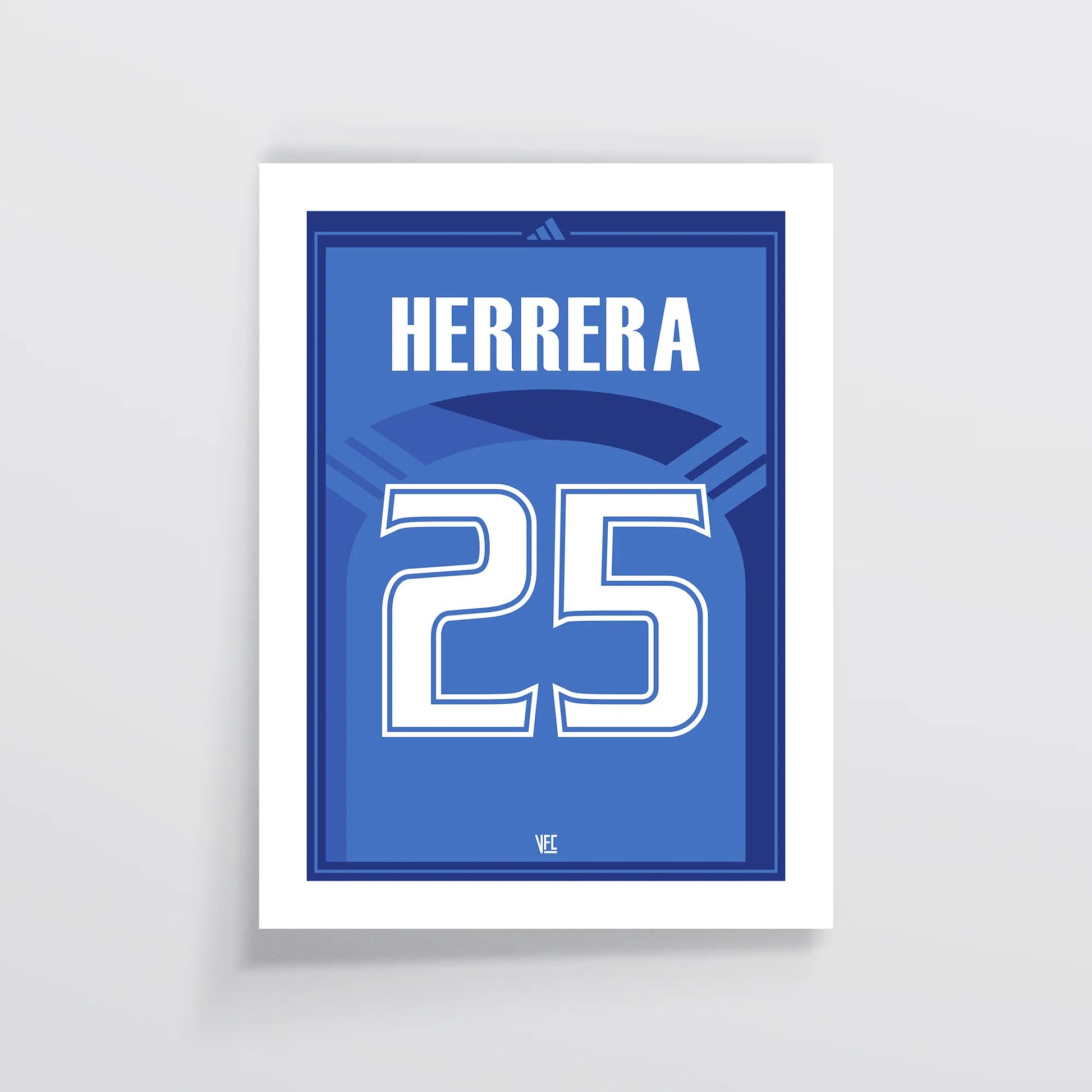 Poster / Dorsal Johnny Herrera 1999 La Camiseta Azul