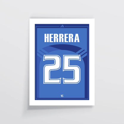 Poster / Dorsal Johnny Herrera 1999 La Camiseta Azul