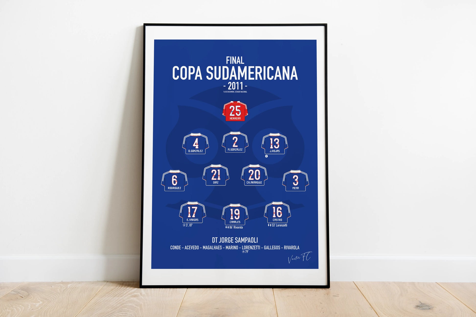 Poster / Final Copa Sudamericana 2011 La Camiseta Azul