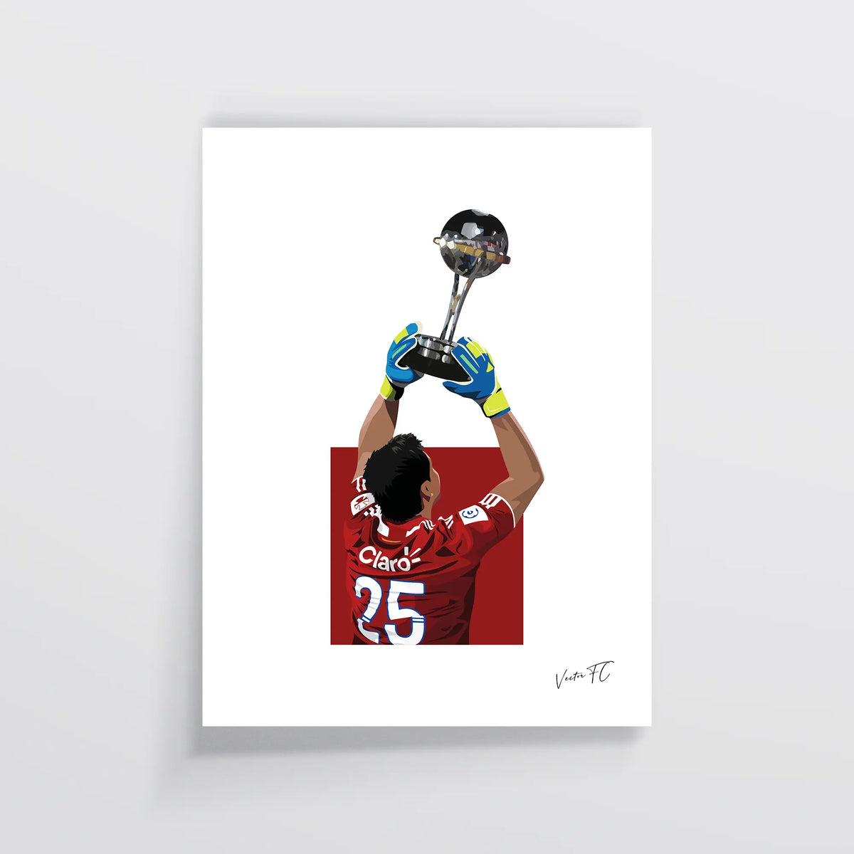 Poster / Johnny Herrera - Ilustrado por Vector FC
