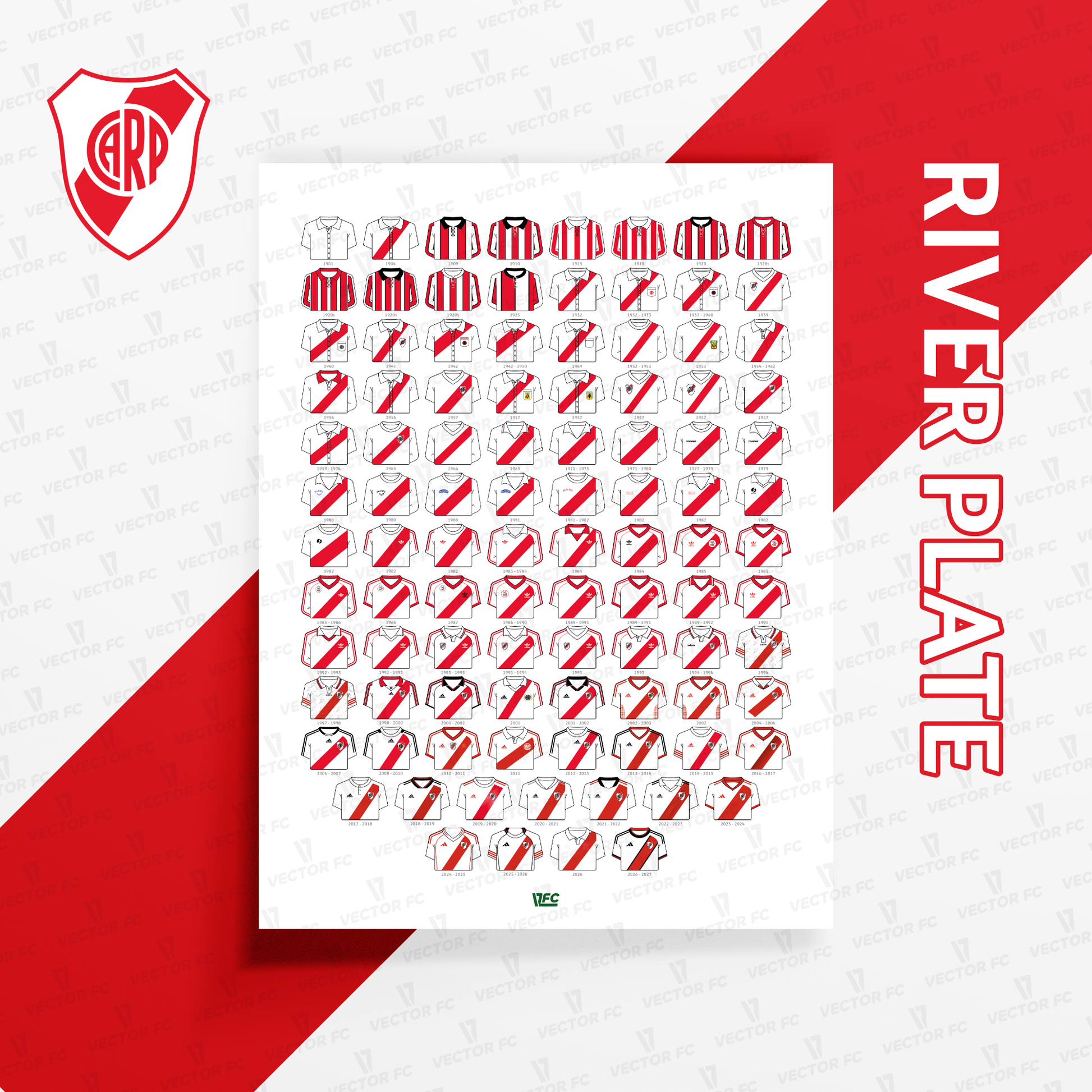 Poster / Camisetas River Plate 26/27 - Ilustrado por Vector FC