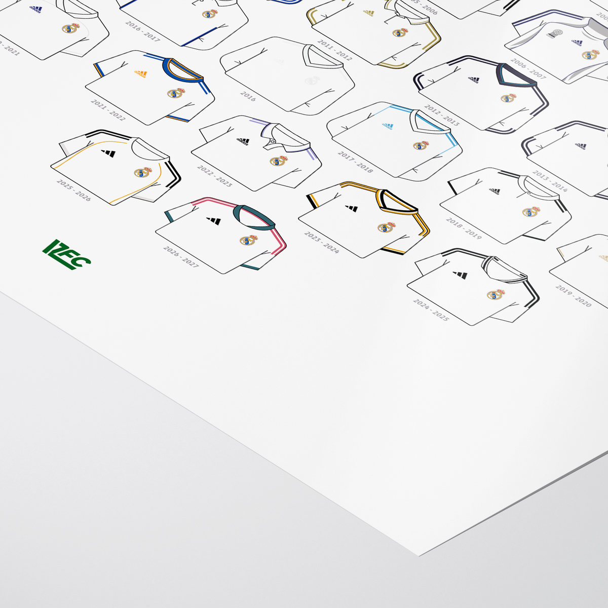 Poster / Camisetas Real Madrid 26-27 - Ilustrado por Vector FC