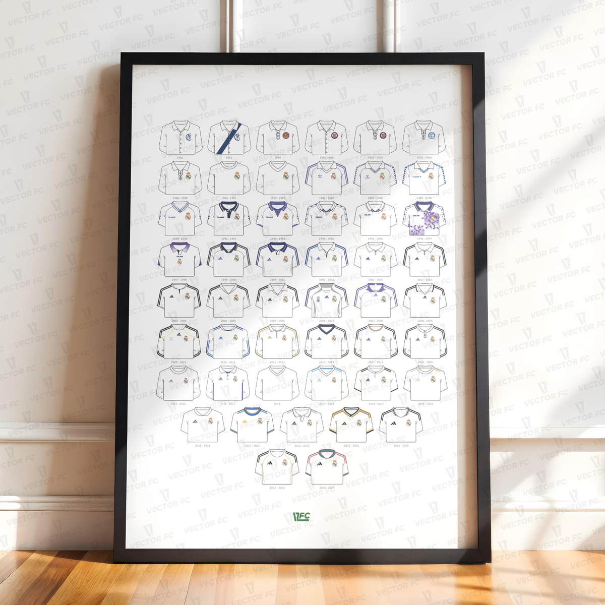 Poster / Camisetas Real Madrid 26-27 - Ilustrado por Vector FC