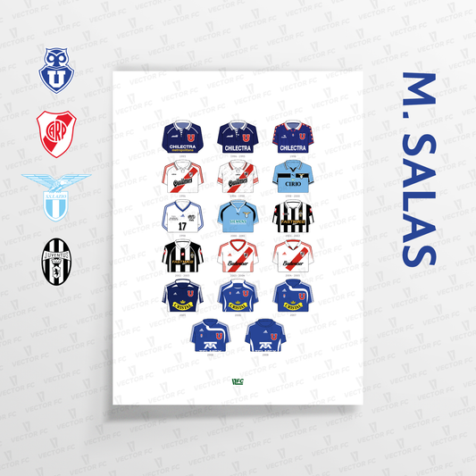 Poster / Camisetas Marcelo Salas - Ilustrado por Vector FC