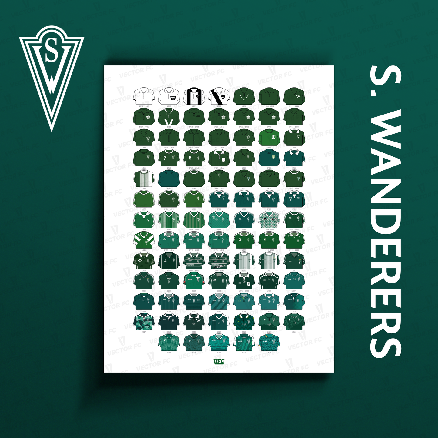 Poster / Camisetas Santiago Wanderers 2026 - Ilustrado por Vector FC