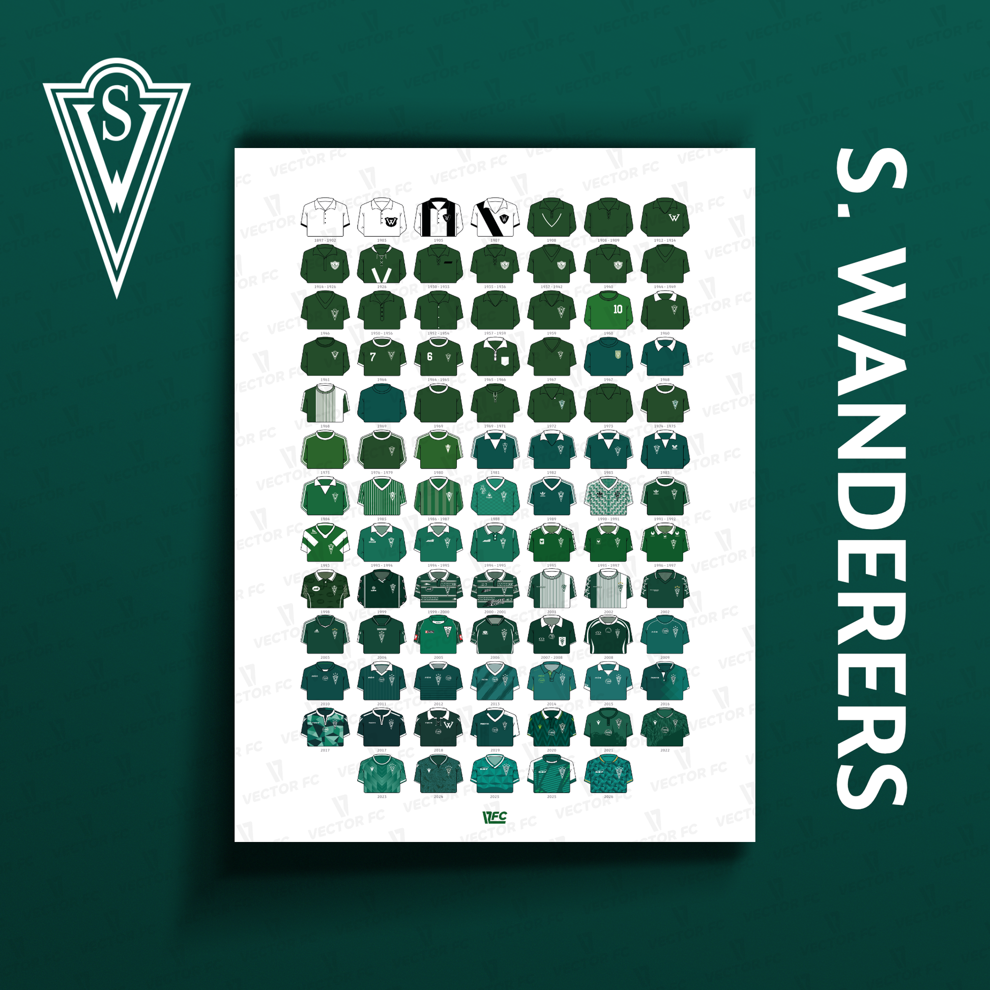 Poster / Camisetas Santiago Wanderers 2026 - Ilustrado por Vector FC
