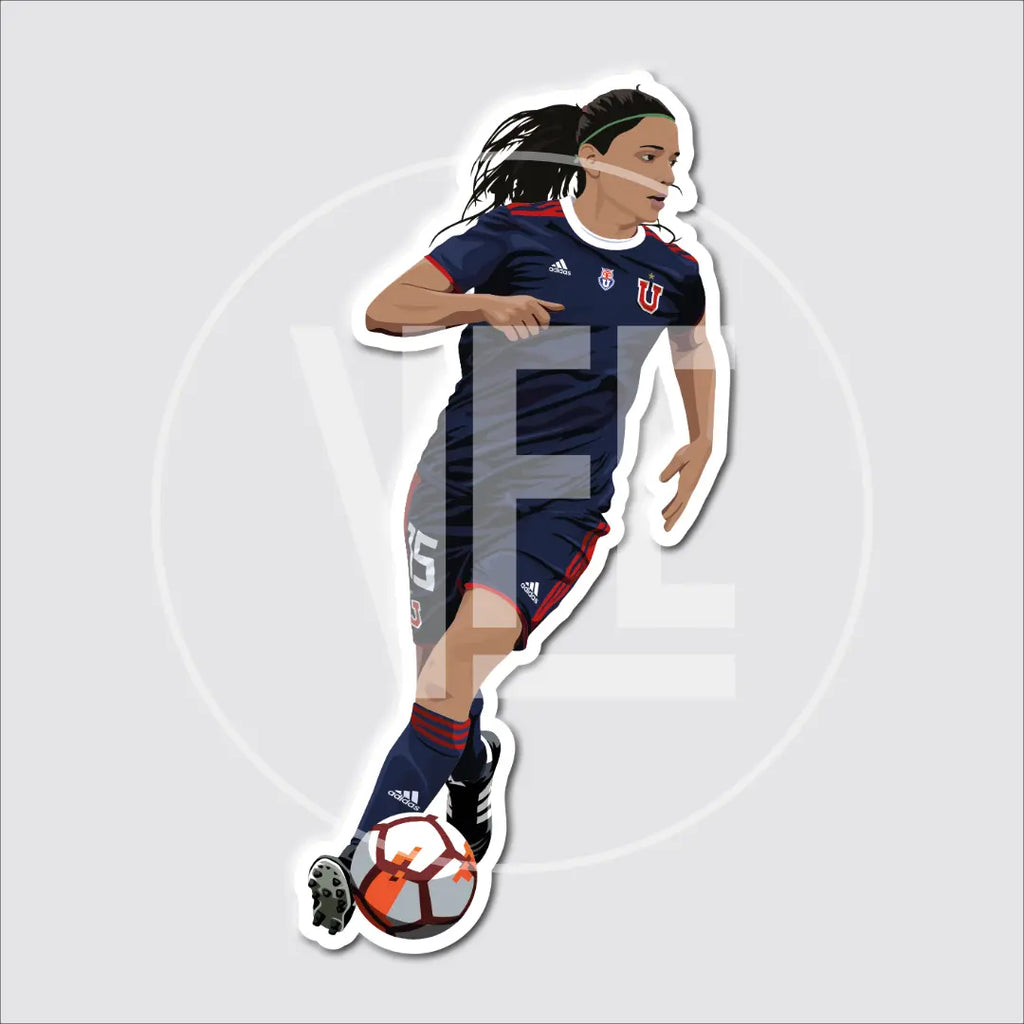 Sticker / Daniela Zamora - Ilustrado por Vector FC